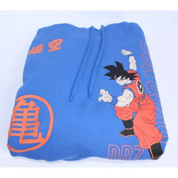 Dragon Ball Z Sun Goku Graphic Men's Unisex L Lt. Blue Hoodie Sweatshirt Unisex - Picture 9 of 9